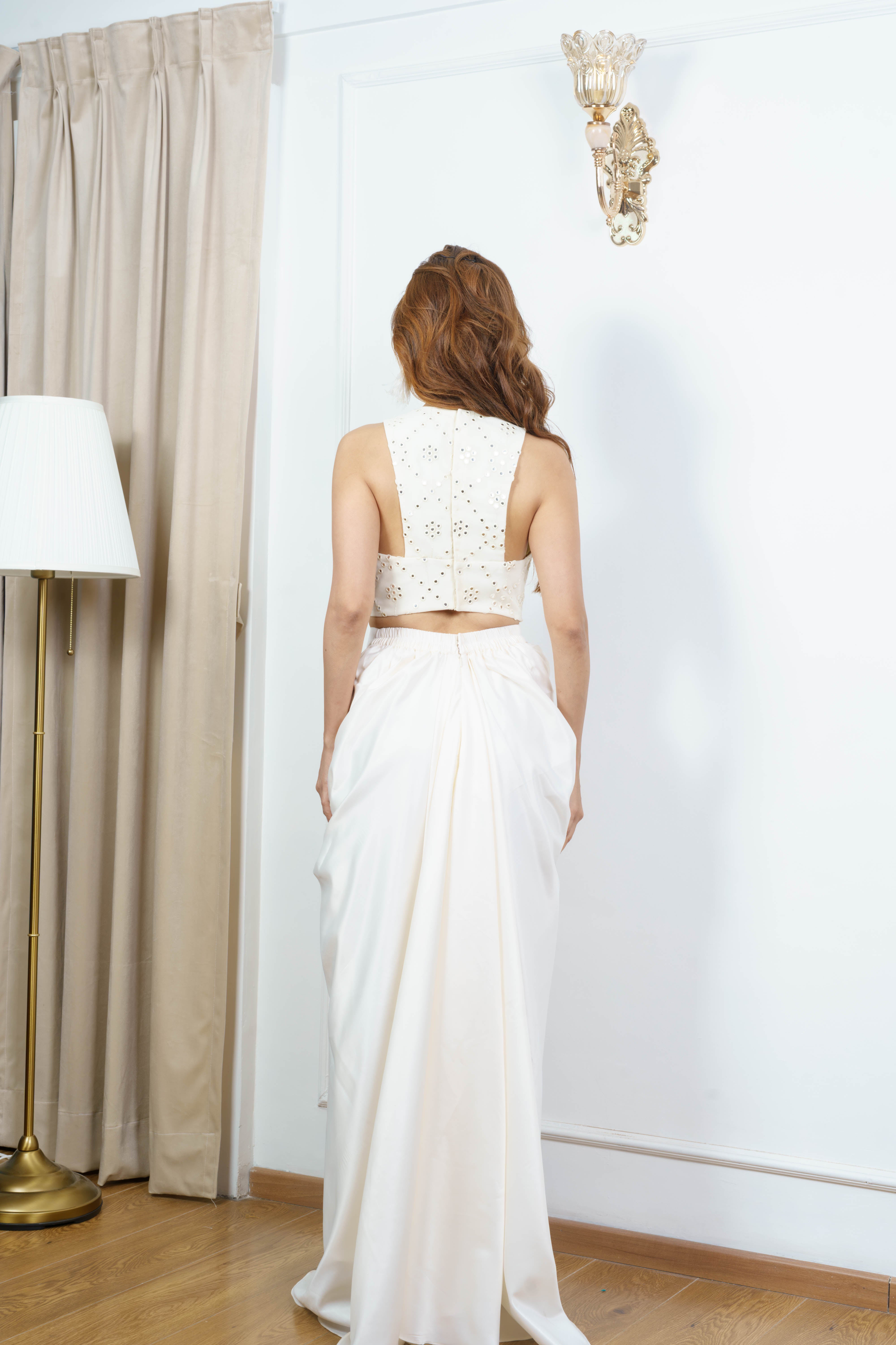 Off-White Skirt with Top